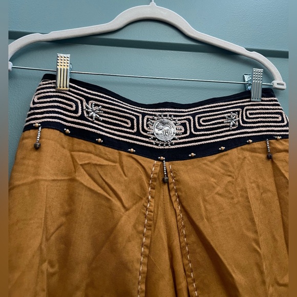 M110 // Y2K Vintage Handmade Thailand Boho Embellished Pants // One Size - Picture 6 of 8